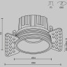Встраиваемый светильник MAYTONI ROUND DL058-7W4K-TRS-B